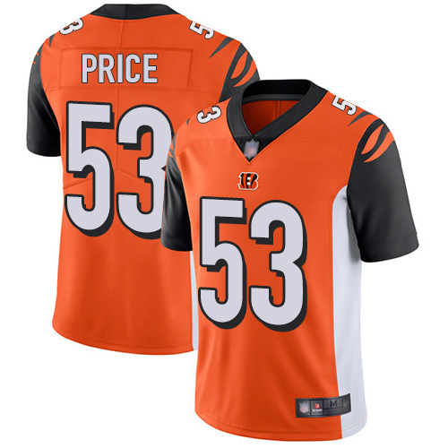 Cincinnati Bengals Limited Orange Men Billy Price Alternate Jersey NFL Footballl #53 Vapor Untouchable->cincinnati bengals->NFL Jersey